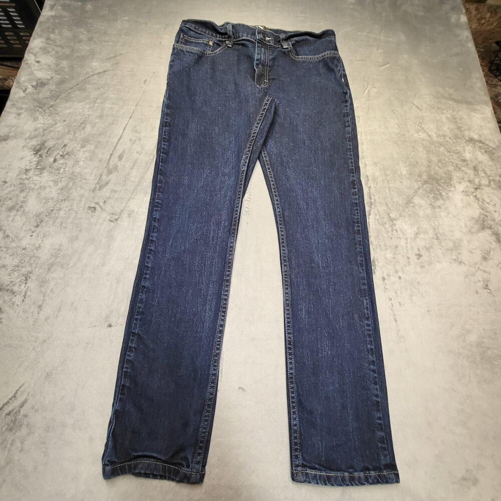 Timberland Jeans Mens 32x30 Blue Dark Wash Straight Leg Denim Stretch Casual